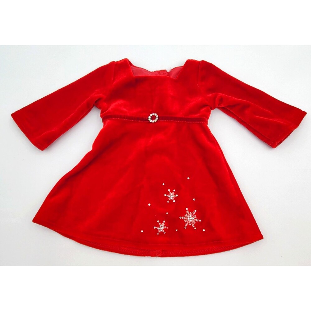 American Girl Radiant Rhinestone Red Velvet Dress Holiday Limited Edition 2003